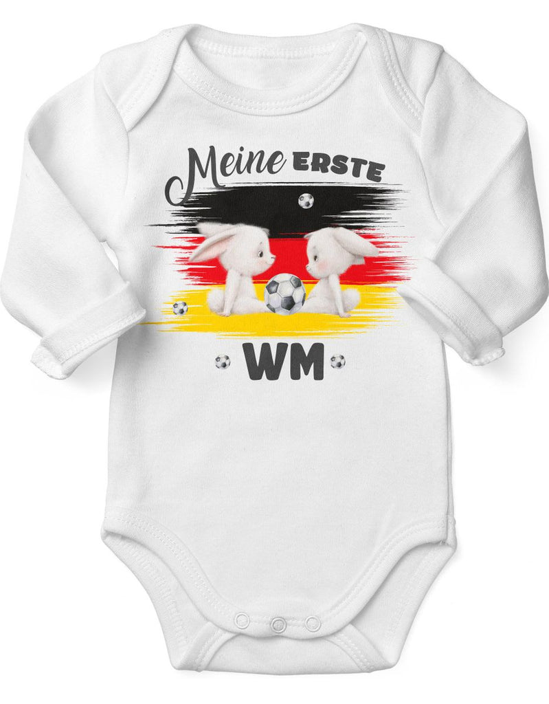 Babybody mit Spruch Meine erste Fussball WM Deutschland - von Mikalino