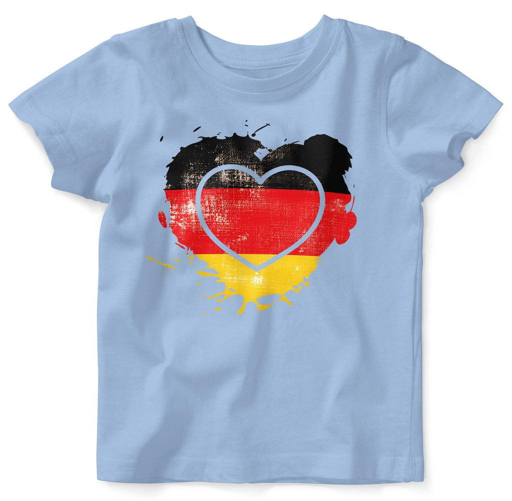 Baby / Kinder T-Shirt mit Spruch Deutschland Herz - von Mikalino