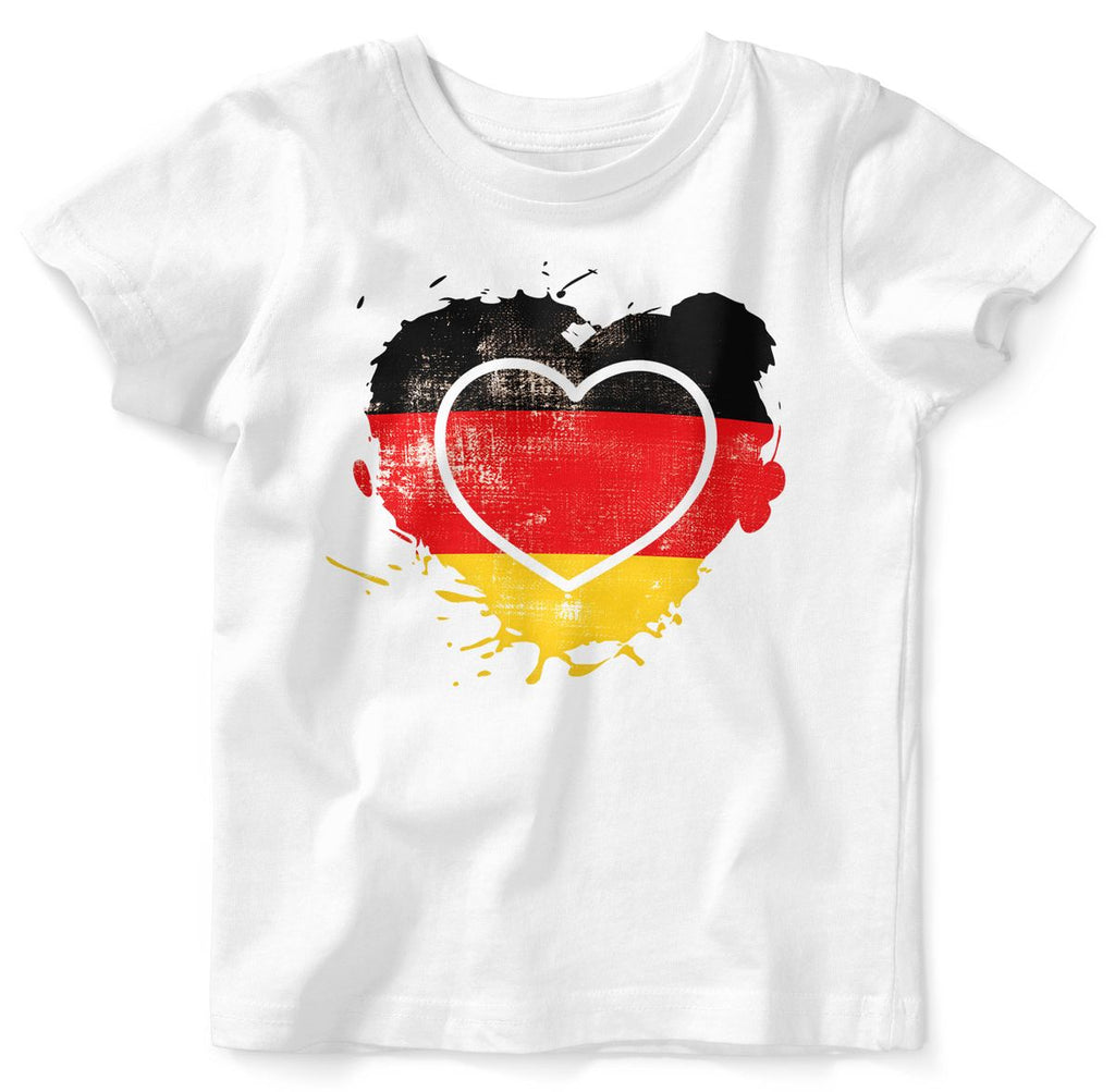 Baby / Kinder T-Shirt mit Spruch Deutschland Herz - von Mikalino