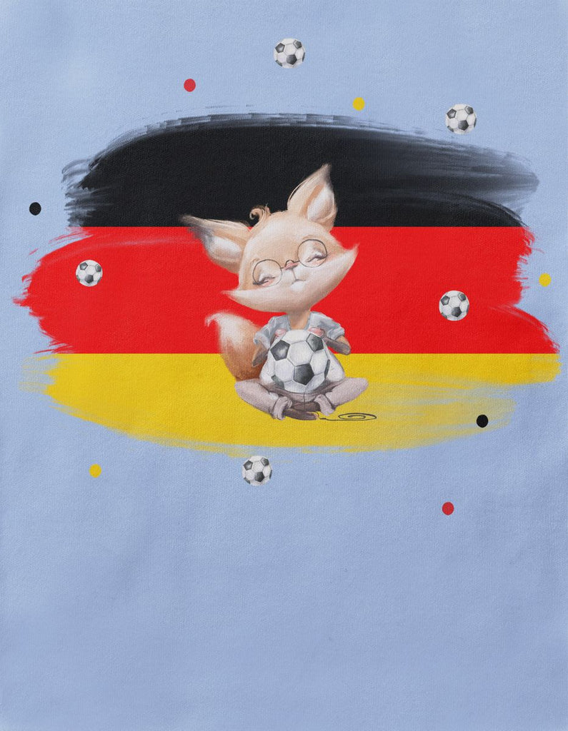 Babybody mit Spruch Süßer Fuchs mit Deutschlandflagge - von Mikalino