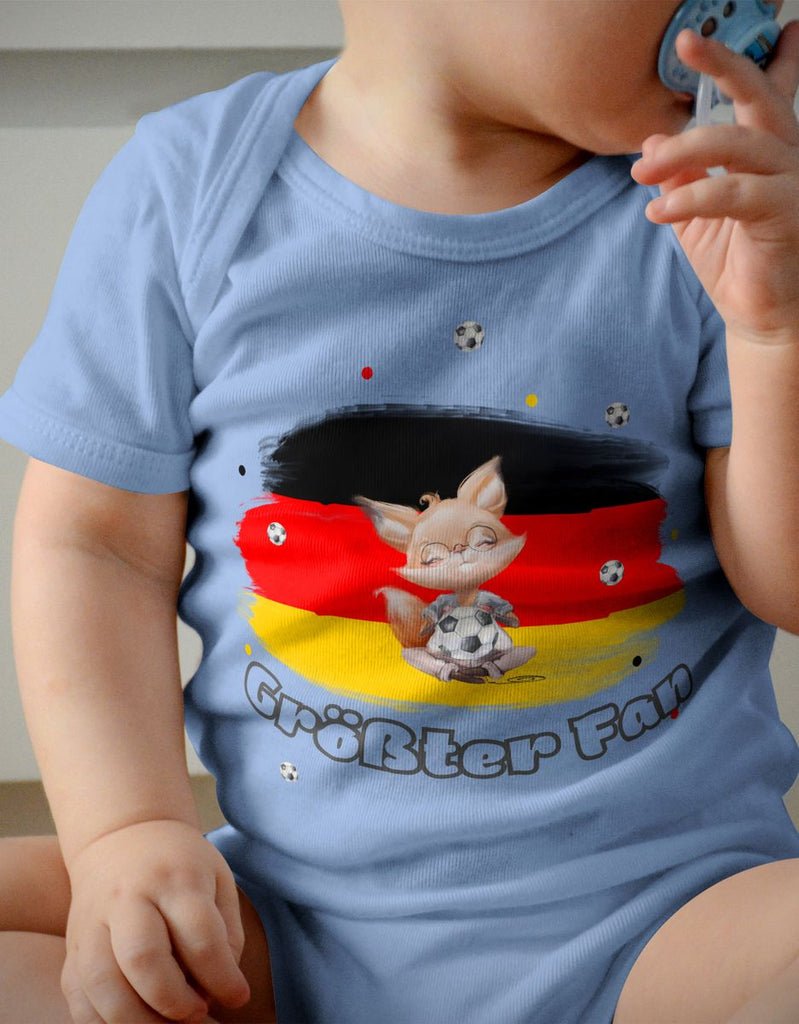 Babybody mit Spruch Süßer Fuchs als größter Fan - von Mikalino