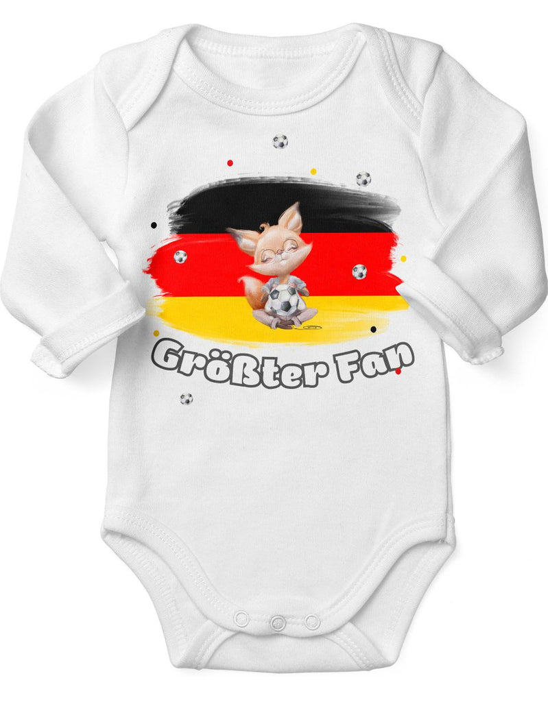 Babybody mit Spruch Süßer Fuchs als größter Fan - von Mikalino