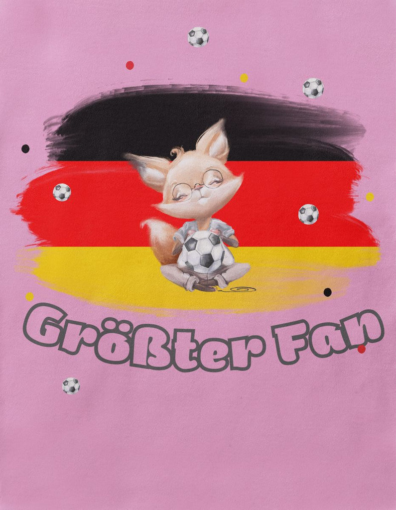 Baby / Kinder T-Shirt mit Spruch Süßer Fuchs als größter Fan - von Mikalino