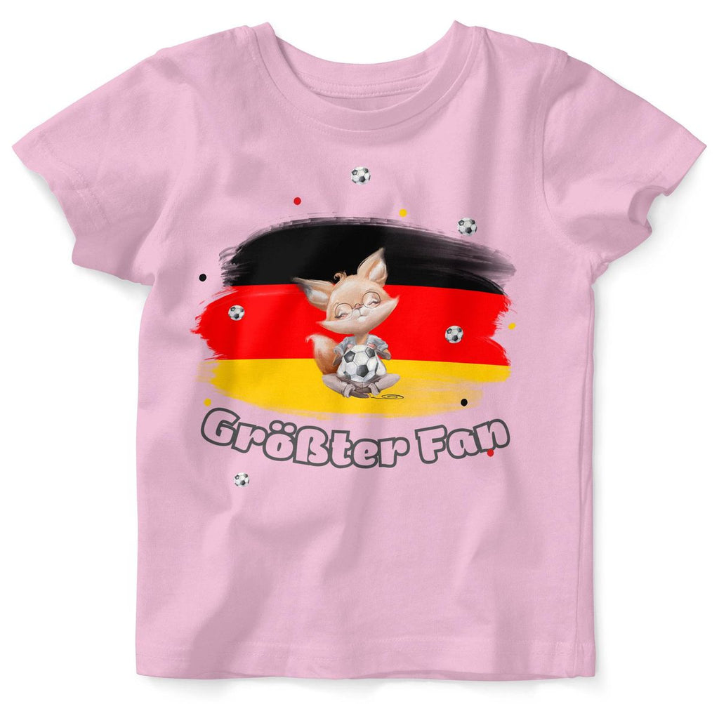 Baby / Kinder T-Shirt mit Spruch Süßer Fuchs als größter Fan - von Mikalino