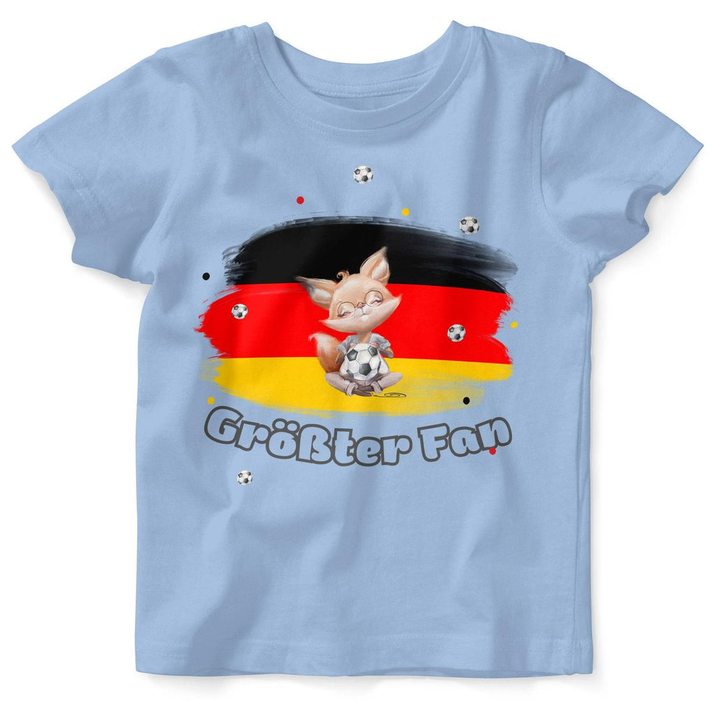 Baby / Kinder T-Shirt mit Spruch Süßer Fuchs als größter Fan - von Mikalino