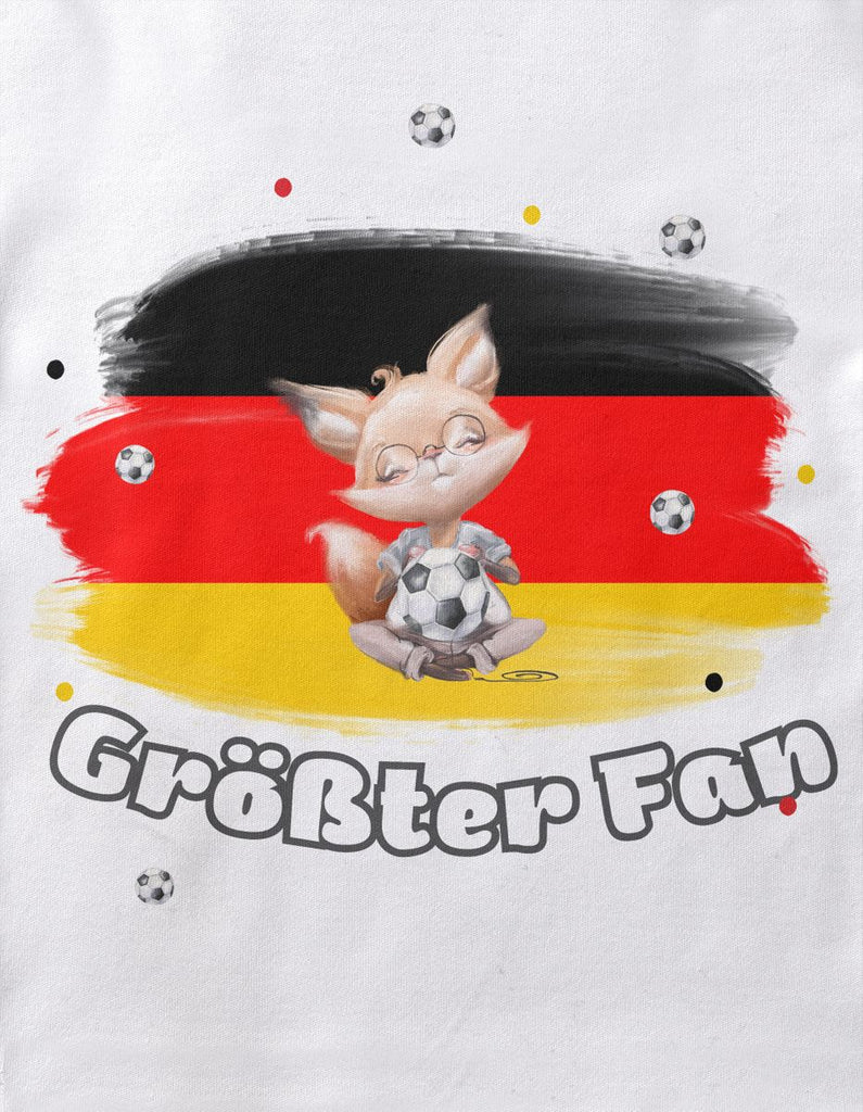 Baby / Kinder T-Shirt mit Spruch Süßer Fuchs als größter Fan - von Mikalino