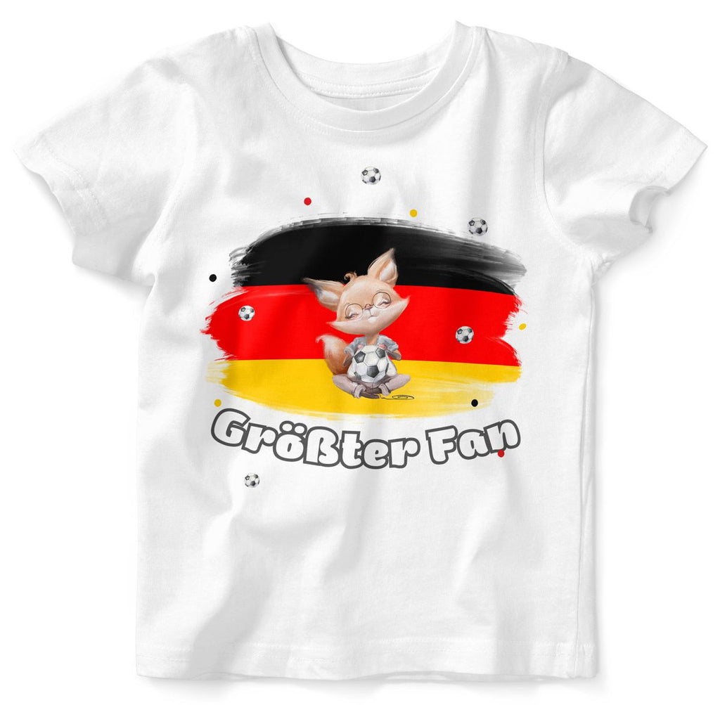 Baby / Kinder T-Shirt mit Spruch Süßer Fuchs als größter Fan - von Mikalino