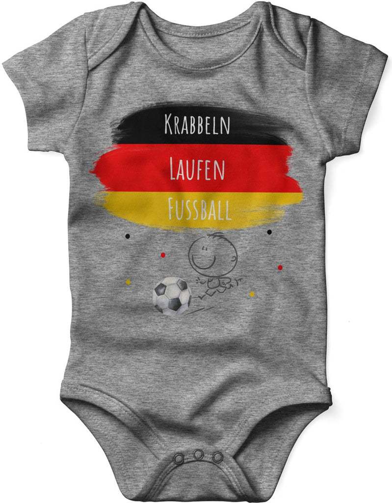 Babybody mit Spruch Krabbeln Laufen Fussball Deutschland - von Mikalino