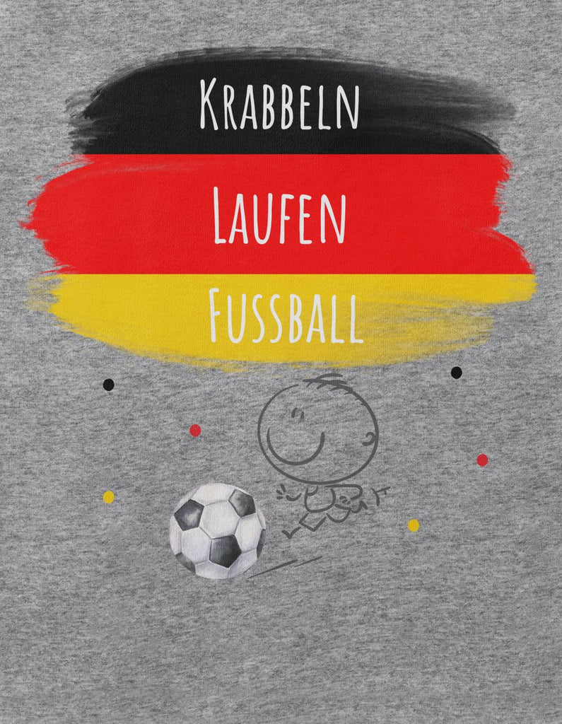 Babybody mit Spruch Krabbeln Laufen Fussball Deutschland - von Mikalino