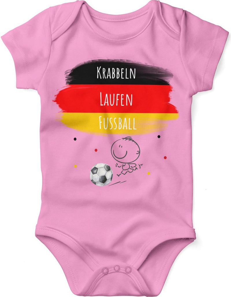 Babybody mit Spruch Krabbeln Laufen Fussball Deutschland - von Mikalino