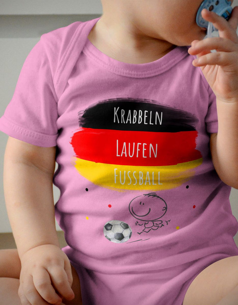 Babybody mit Spruch Krabbeln Laufen Fussball Deutschland - von Mikalino