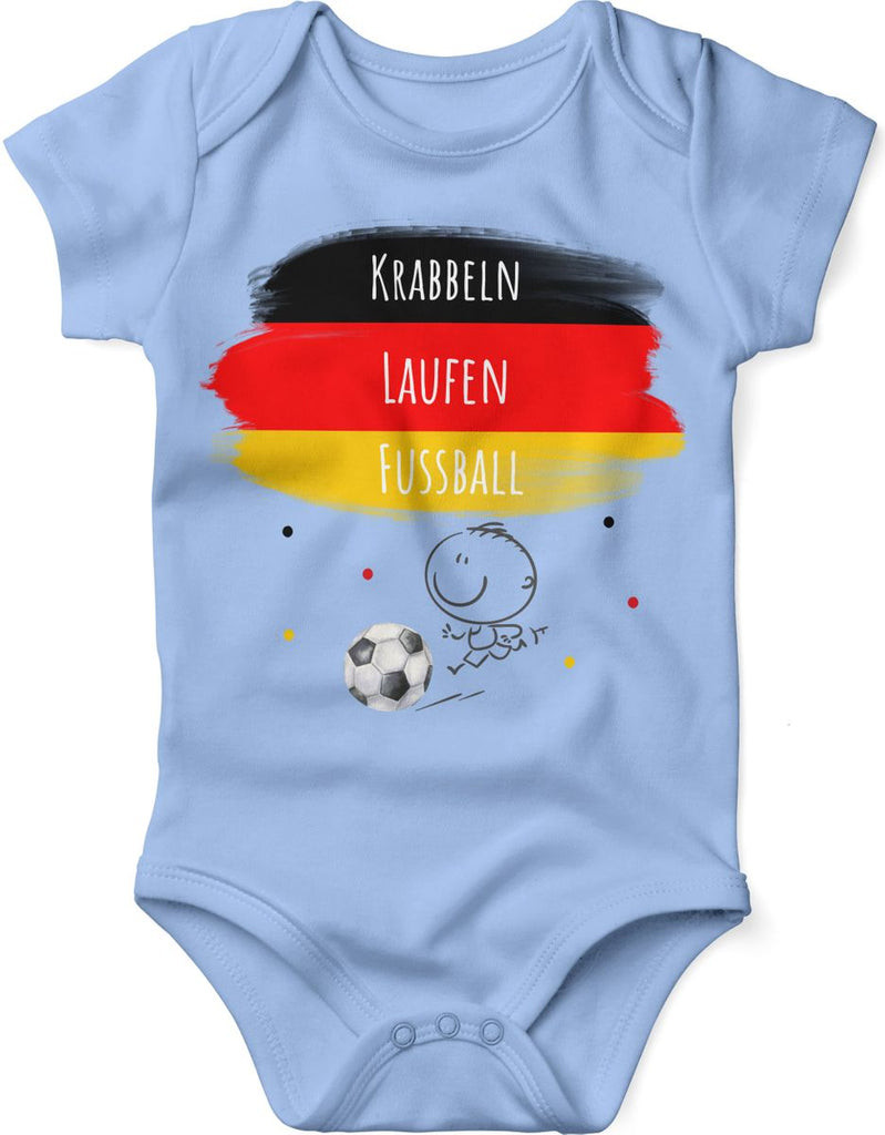 Babybody mit Spruch Krabbeln Laufen Fussball Deutschland - von Mikalino