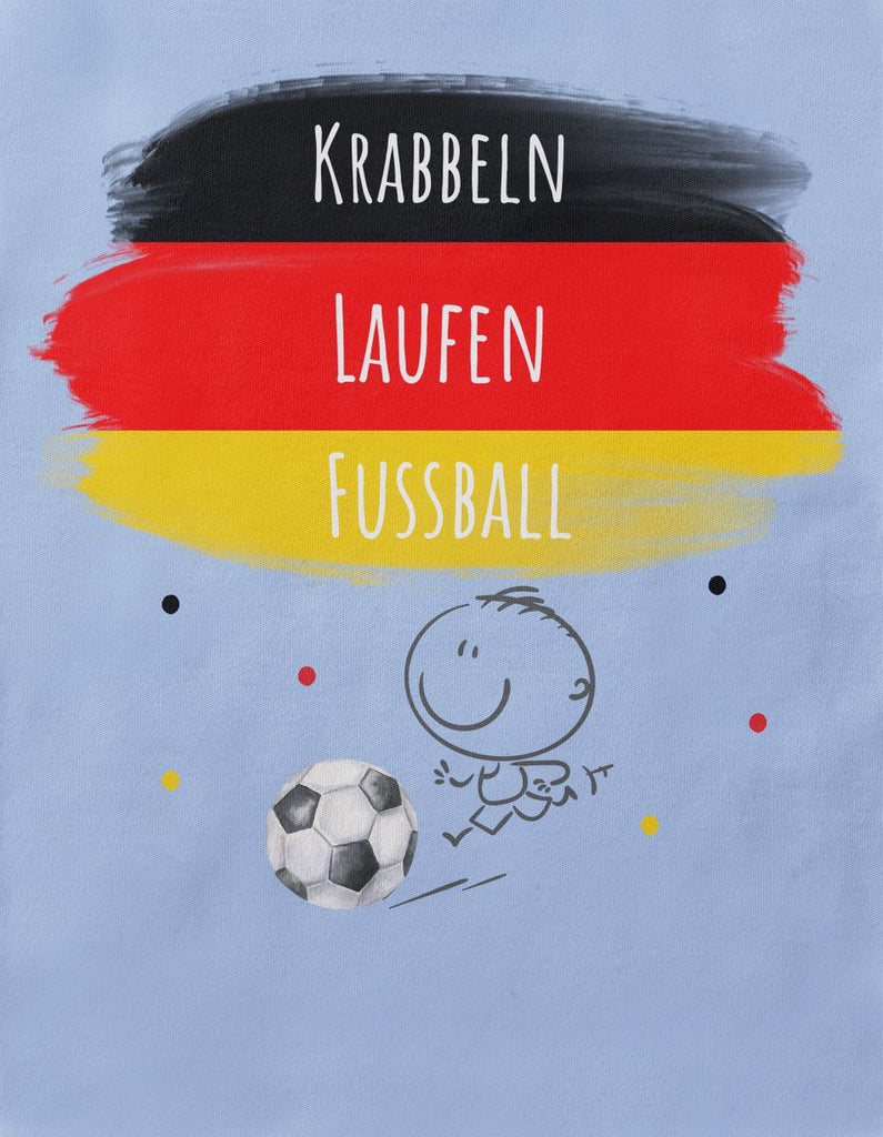 Babybody mit Spruch Krabbeln Laufen Fussball Deutschland - von Mikalino