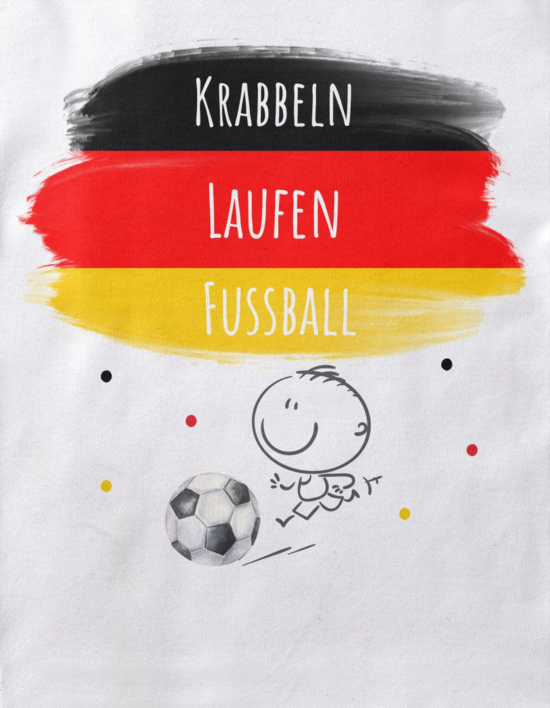 Babybody mit Spruch Krabbeln Laufen Fussball Deutschland - von Mikalino