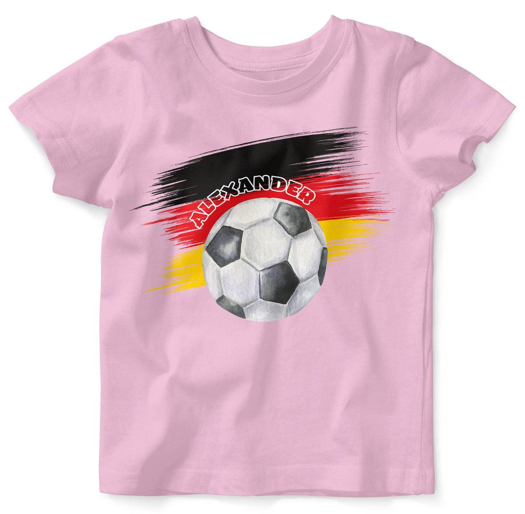 Baby / Kinder T-Shirt mit Spruch Deutschland Flagge personalisiert mit Namen - von Mikalino