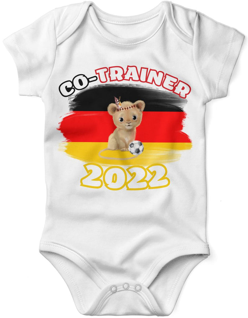 Babybody mit Spruch Kleiner Löwe Co-Trainer Deutschland - von Mikalino