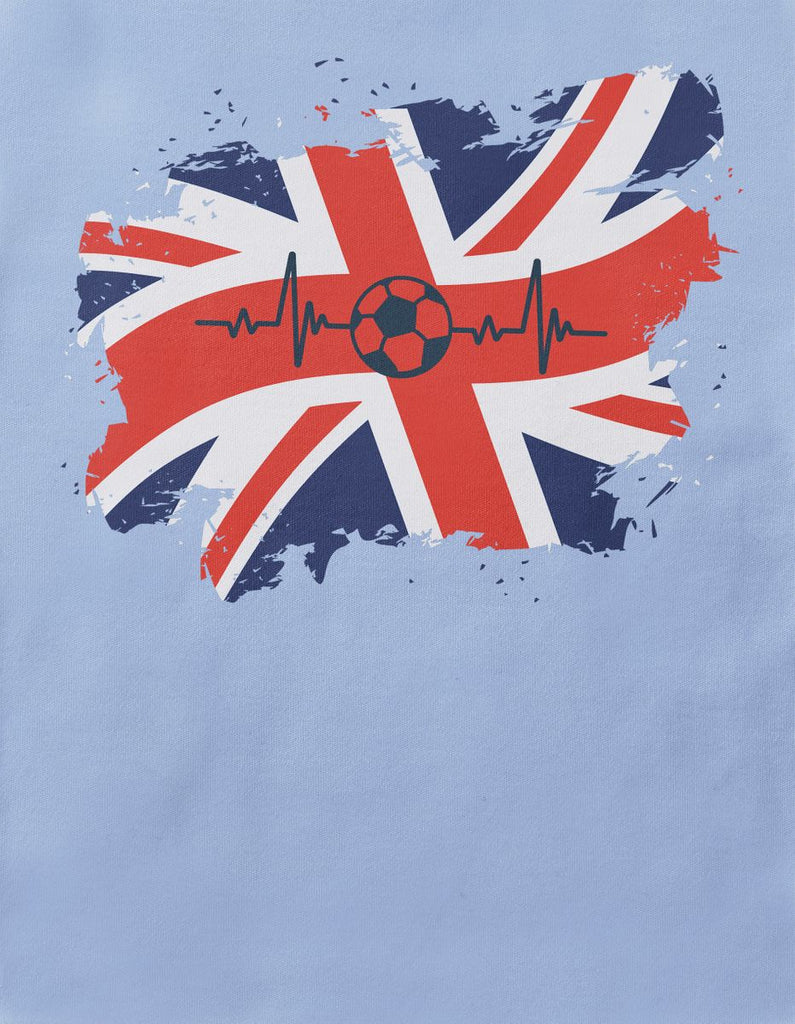 Baby / Kinder T-Shirt mit Spruch England Flagge mit Fussball - von Mikalino