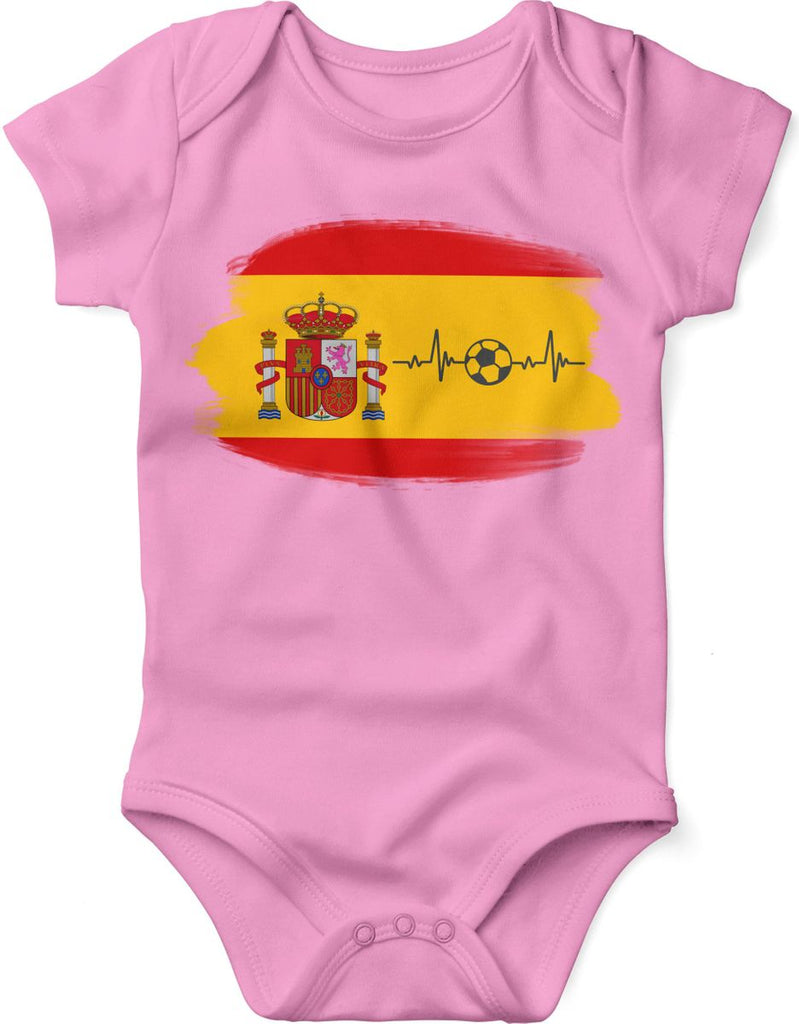 Babybody mit Spruch Spanien Flagge mit Fussball - von Mikalino