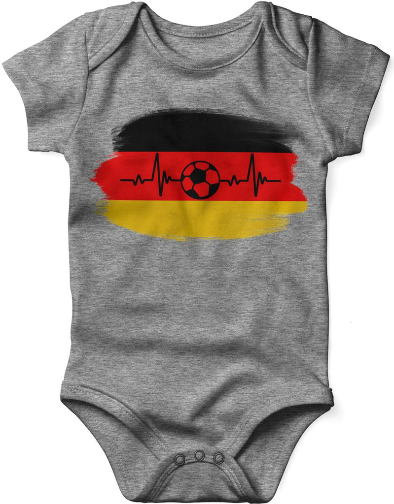 Babybody mit Spruch Deutschland Flagge mit Fussball - von Mikalino