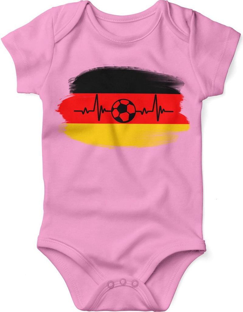 Babybody mit Spruch Deutschland Flagge mit Fussball - von Mikalino