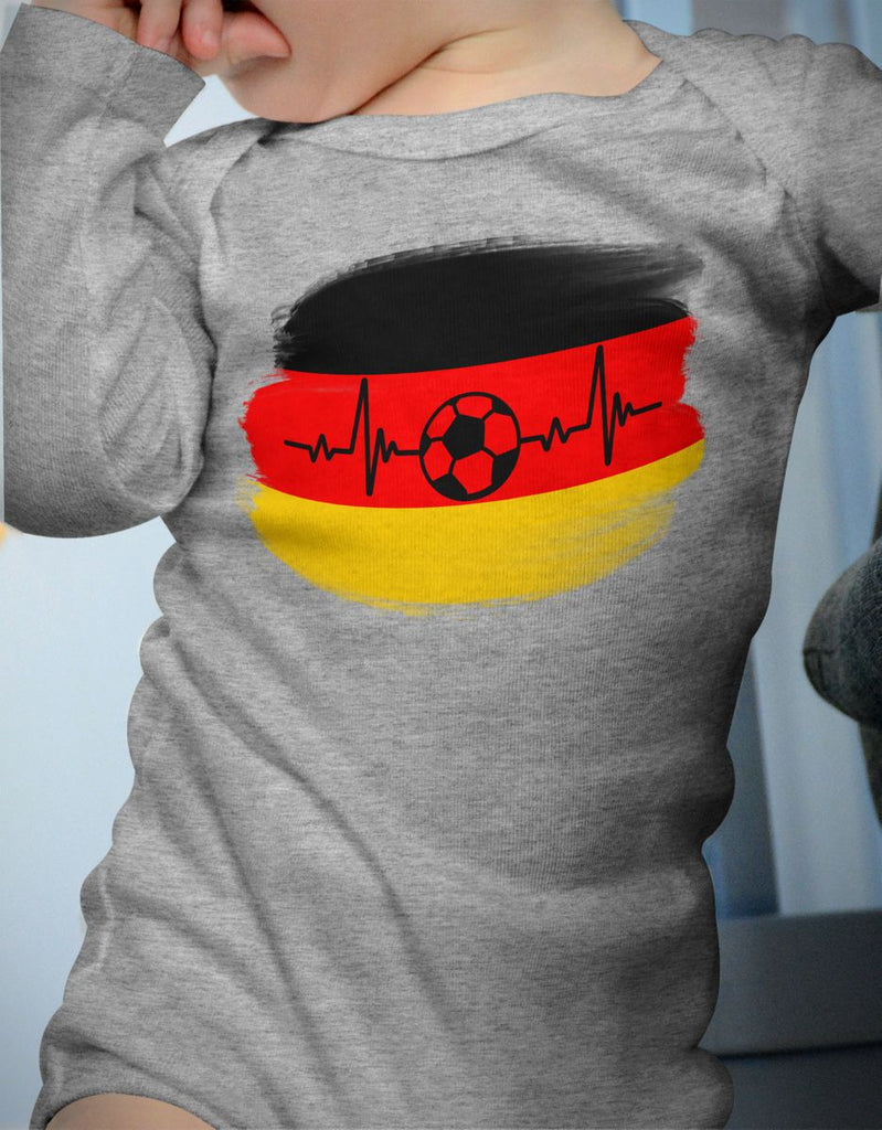 Babybody mit Spruch Deutschland Flagge mit Fussball - von Mikalino