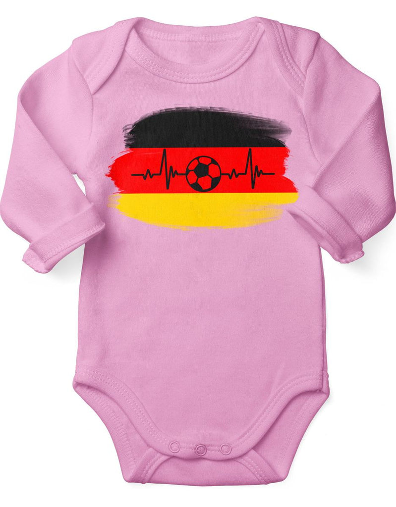 Babybody mit Spruch Deutschland Flagge mit Fussball - von Mikalino