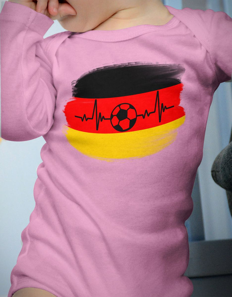 Babybody mit Spruch Deutschland Flagge mit Fussball - von Mikalino