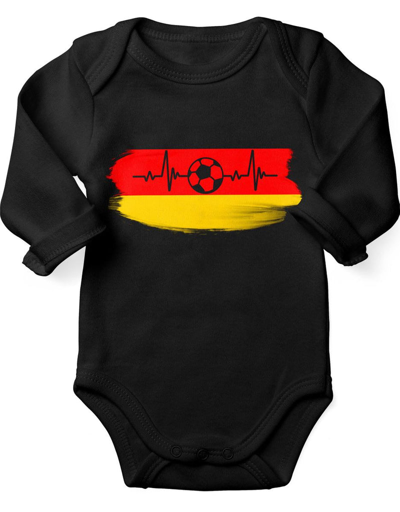 Babybody mit Spruch Deutschland Flagge mit Fussball - von Mikalino