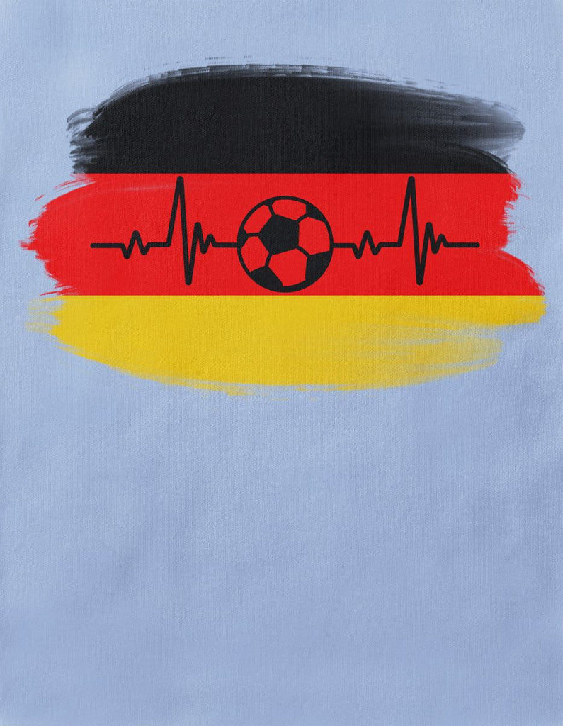 Baby / Kinder T-Shirt mit Spruch Deutschland Flagge mit Fussball - von Mikalino