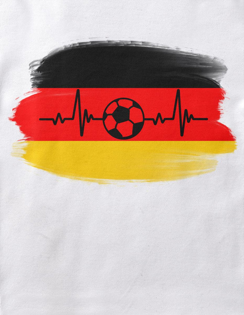 Baby / Kinder T-Shirt mit Spruch Deutschland Flagge mit Fussball - von Mikalino