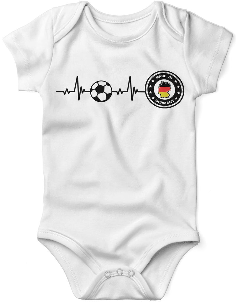 Babybody mit Spruch Mein Herz schlägt für den Fussball Deutschland - von Mikalino