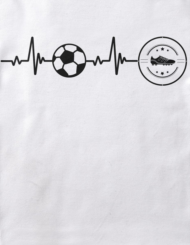 Baby / Kinder T-Shirt mit Spruch Mein Herz schlägt für den Fussball - von Mikalino