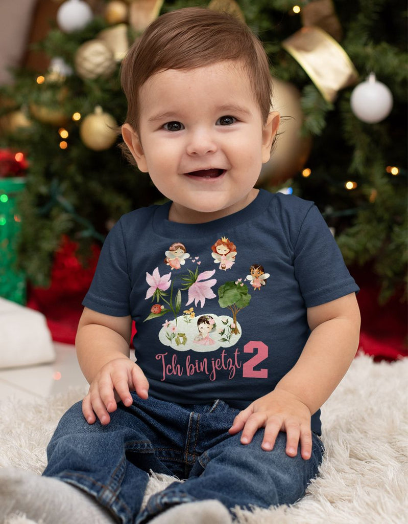 Baby / Kinder T-Shirt mit Spruch Ich bin jetzt Zwei 2 Feenwelt - von Mikalino