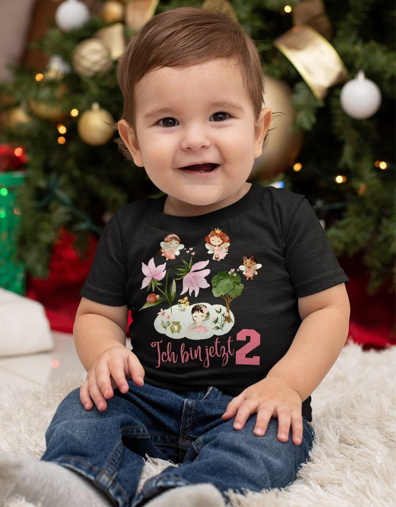 Baby / Kinder T-Shirt mit Spruch Ich bin jetzt Zwei 2 Feenwelt - von Mikalino