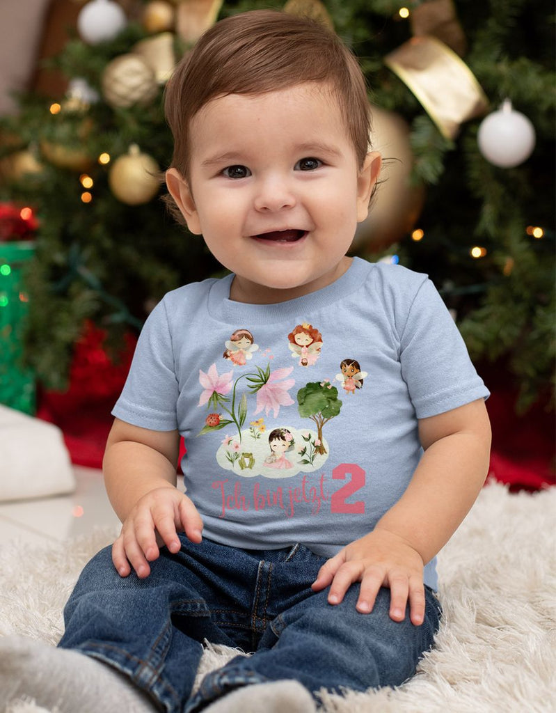 Baby / Kinder T-Shirt mit Spruch Ich bin jetzt Zwei 2 Feenwelt - von Mikalino