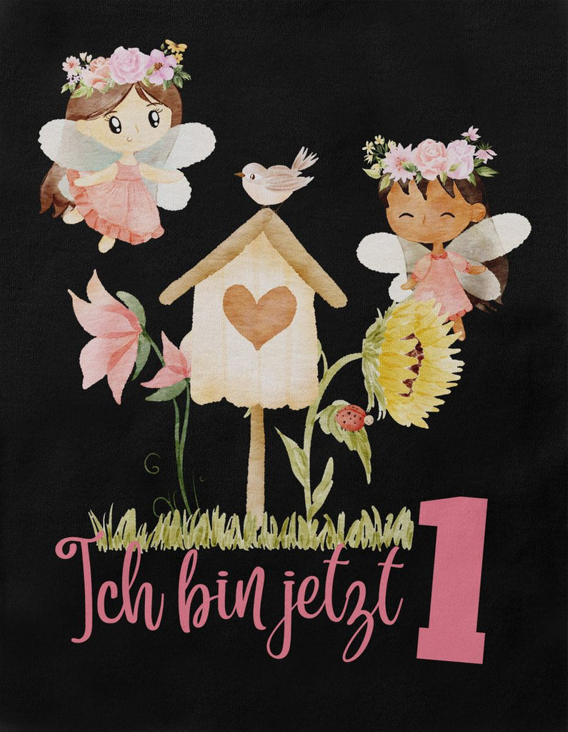 Baby / Kinder T-Shirt mit Spruch Ich bin jetzte Eins 1 Fee - von Mikalino