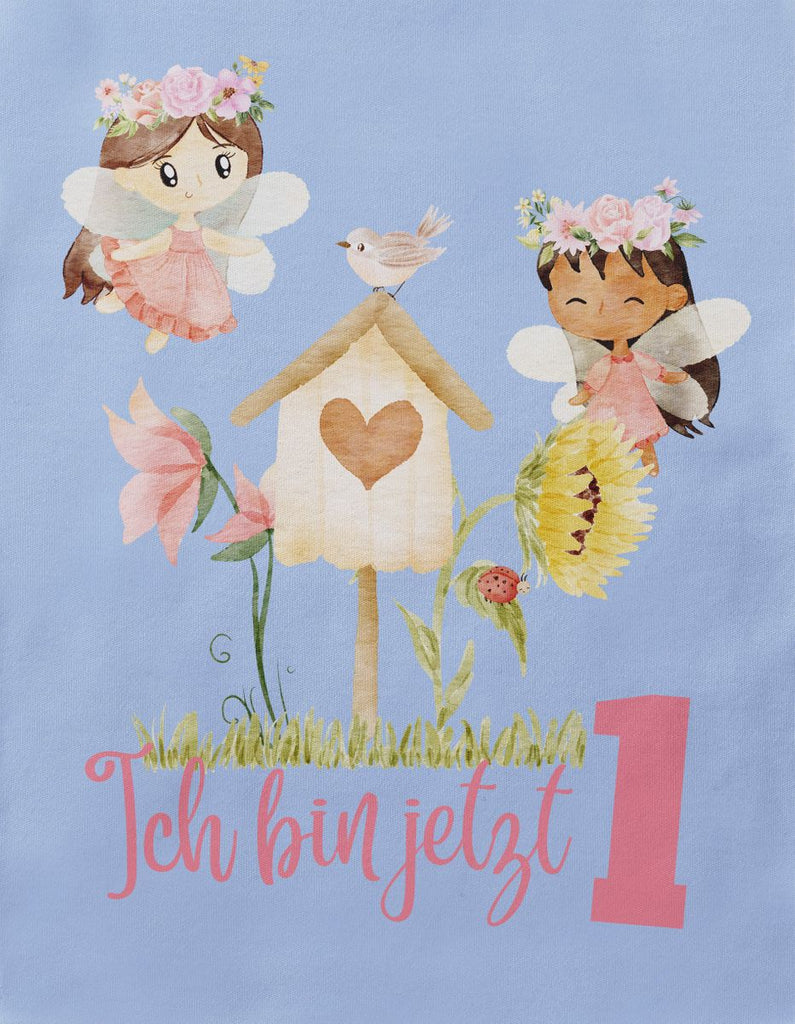 Baby / Kinder T-Shirt mit Spruch Ich bin jetzte Eins 1 Fee - von Mikalino