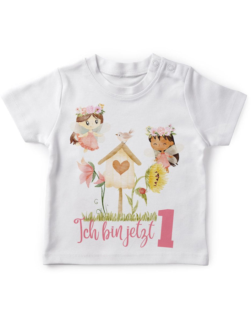 Baby / Kinder T-Shirt mit Spruch Ich bin jetzte Eins 1 Fee - von Mikalino