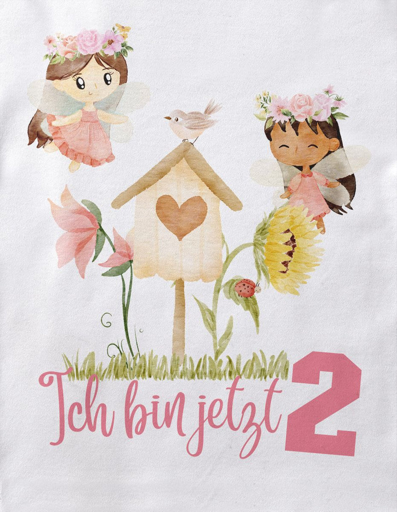 Baby / Kinder T-Shirt mit Spruch Ich bin jetzte Zwei 2 Fee - von Mikalino