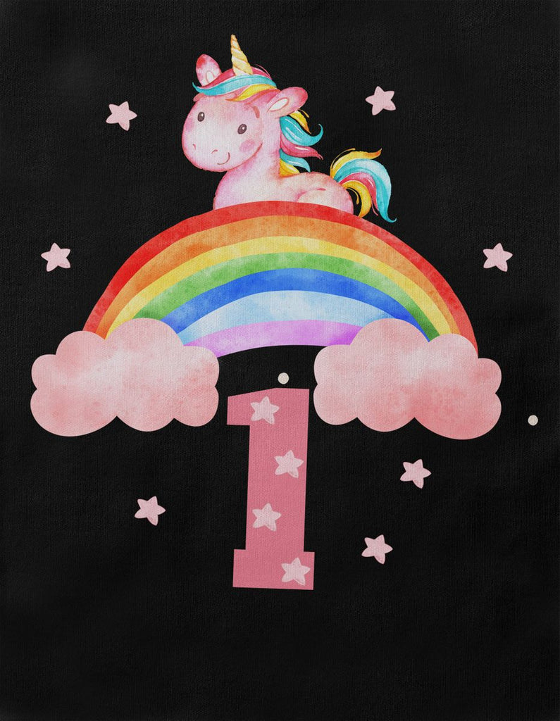 Baby / Kinder T-Shirt mit Spruch Ich bin Eins 1 Einhorn - von Mikalino