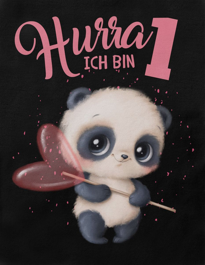 Baby / Kinder T-Shirt mit Spruch Ich bin Eins 1 süßer Waschbär - von Mikalino