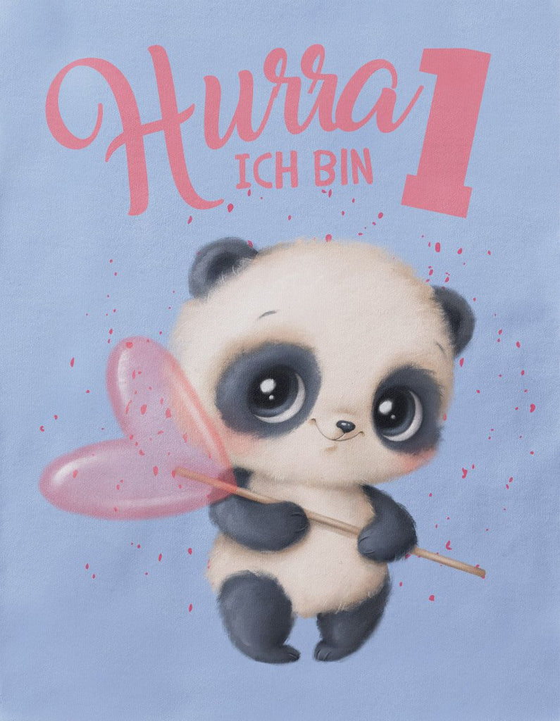 Baby / Kinder T-Shirt mit Spruch Ich bin Eins 1 süßer Waschbär - von Mikalino