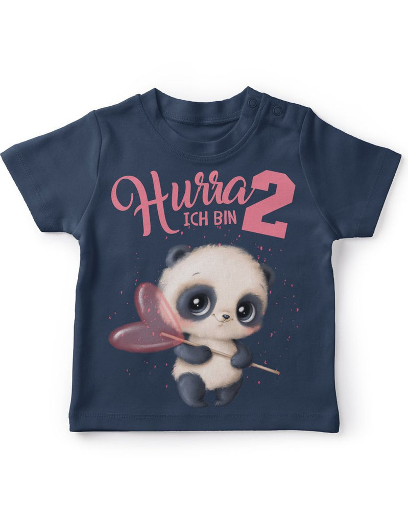 Baby / Kinder T-Shirt mit Spruch Ich bin Zwei 2 süßer Waschbär - von Mikalino