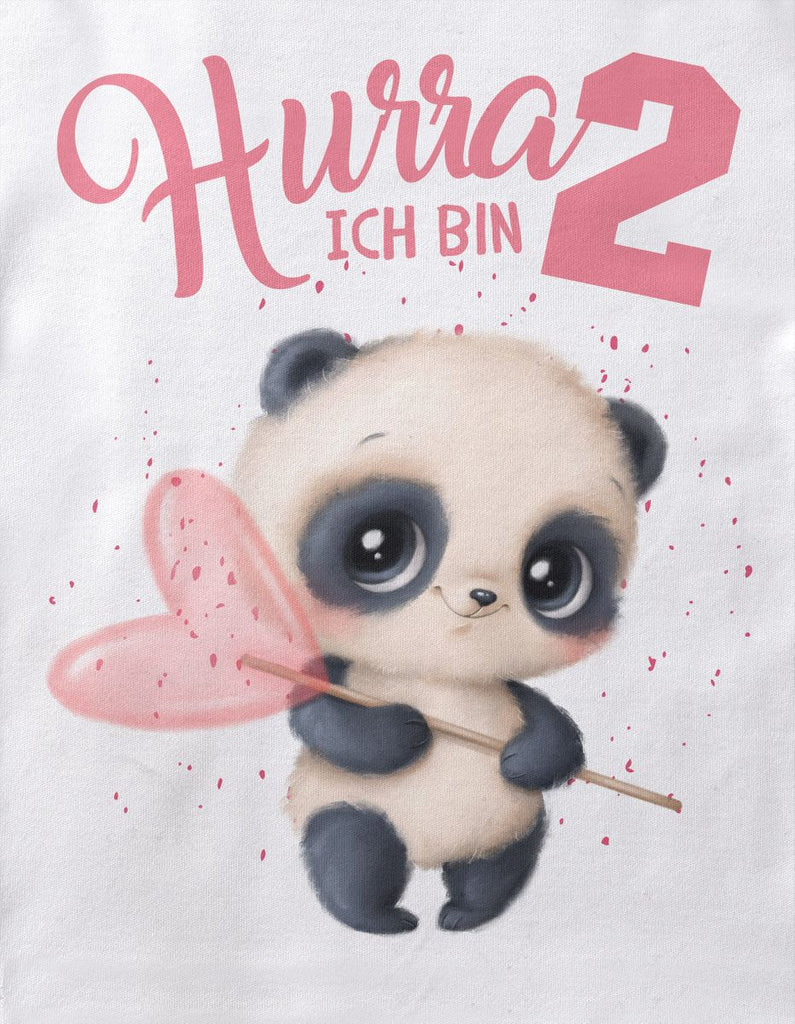 Baby / Kinder T-Shirt mit Spruch Ich bin Zwei 2 süßer Waschbär - von Mikalino