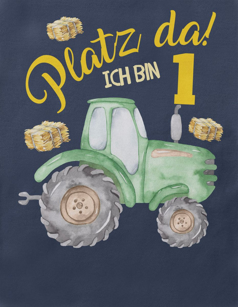 Baby / Kinder T-Shirt mit Spruch Platz Da ich bin Eins 1 Traktor - von Mikalino