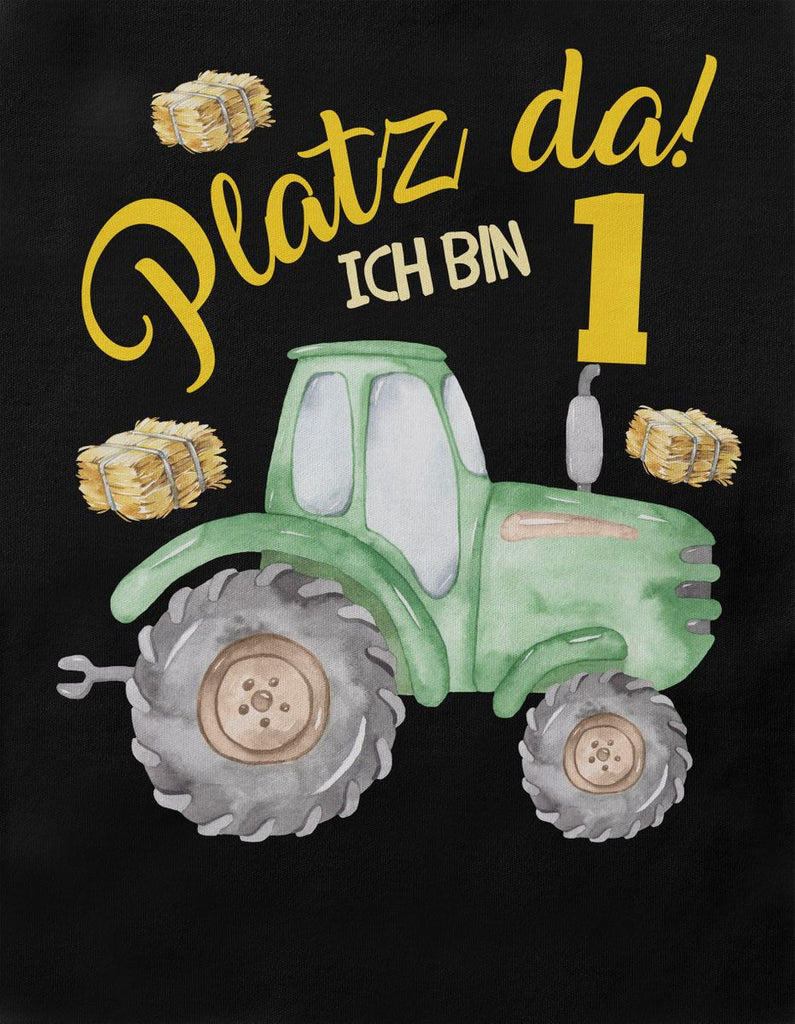 Baby / Kinder T-Shirt mit Spruch Platz Da ich bin Eins 1 Traktor - von Mikalino