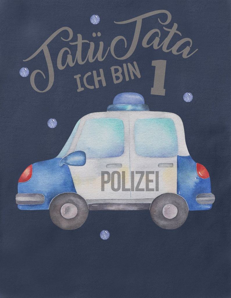 Baby / Kinder T-Shirt mit Spruch Tatü Tata ich bin Eins 1 Polizei - von Mikalino