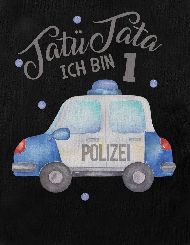 Baby / Kinder T-Shirt mit Spruch Tatü Tata ich bin Eins 1 Polizei - von Mikalino