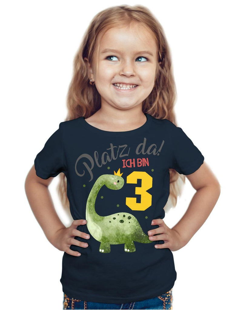 Kinder T-Shirt Platz Da ich bin Drei 3 Dinosaurier mit Krone - von Mikalino