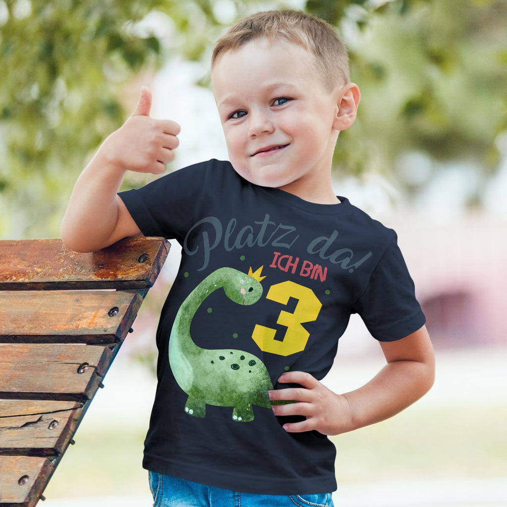 Kinder T-Shirt Platz Da ich bin Drei 3 Dinosaurier mit Krone - von Mikalino